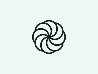 Spiral seafoam spiral symbol thick lines