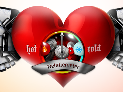 Smartphone relation meter clock cold heart hot meter phone photoshop relationship smartphone stats