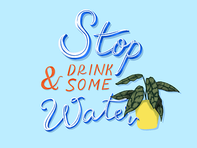 Hydration Hand Lettering