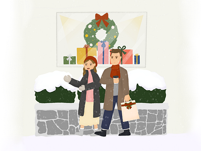 Christmas Shopping Illustration