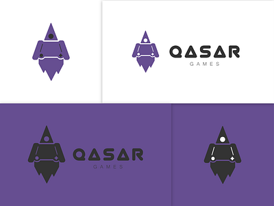 Qasar Games Logo dailylogochallenge games logo logo design space spaceship