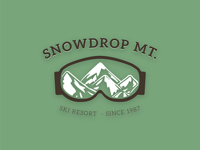 Ski Mountain Logo dailylogochallange dailylogochallenge logo mountain ski resort skiing snowboarding