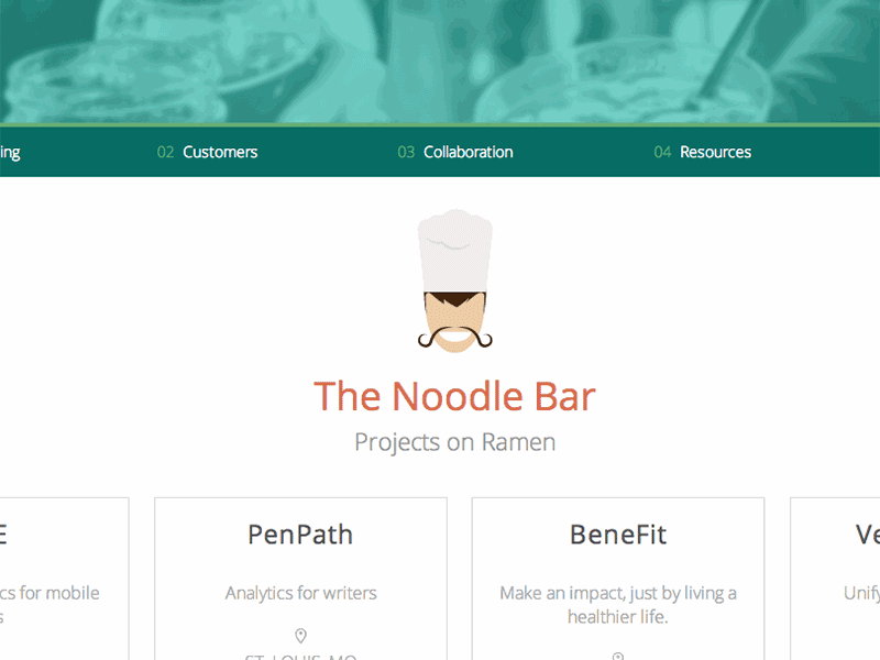 The Noodle Bar Chef [GIF] by Mathew Sisson on Dribbble