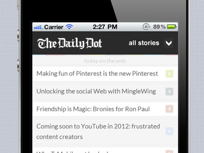 Daily Dot Mobile Site