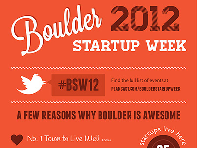 Boulder Startup Week welcoming banner