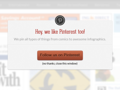 Join us on Pinterest modal pinterest