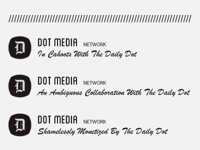 Dot Media Network logo versions