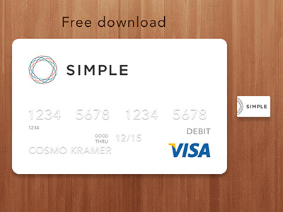 Simple Bank Card Download bank card credit debit download free simple visa