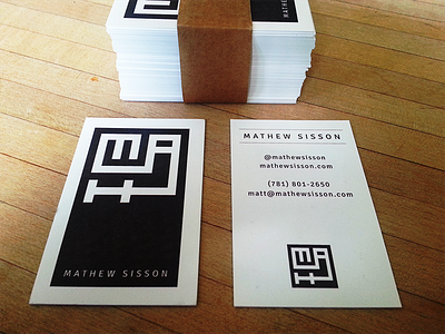 Business cards were delivered