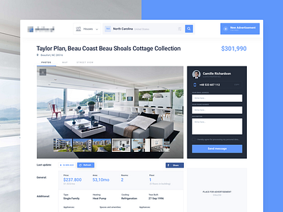 Real Estate Property For Rent And Buy Product Page By Mateusz Piatek On Dribbble