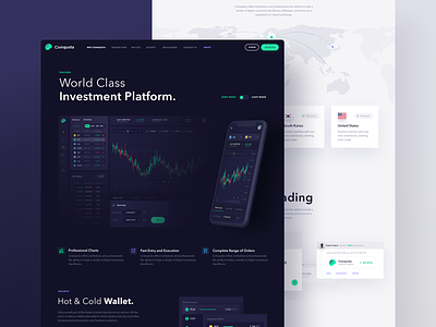 Coinquista - Landing Page 10clouds bitcoin coinquista crypto exchange crypto trading cryptocurrency cryptocurrency exchange ethereum exchange landing landing page ui