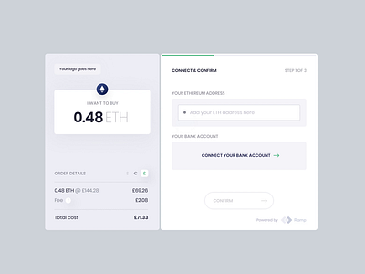 Ramp Instant - Connect Bank & Payment bank blockchain connect crypto cryptocurrency ethereum payment ramp ramp instant success success message successful transaction ux