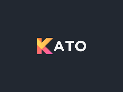 Kato (Fictional Brand) brand branding gradient identity logo minimal typography ui ux vector
