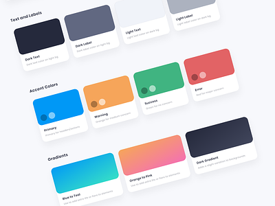 Design System - Colors brand branding colors design system gradient style styleguide typography ui ux