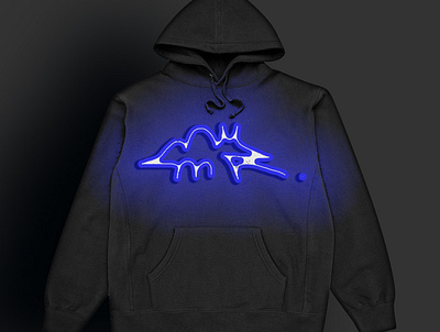 FOX hoodie fox graphic design hoodie logo neon