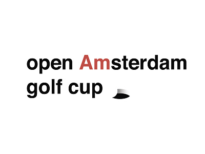 concept open Amsterdam golf cup black design logo red typography white