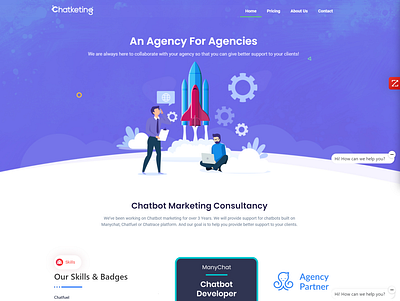 WordPress Website Design For Chatbot Making Agency branding graphic design illustration minimal typography ui ux web website wordpress wordpress design wordpress theme wordpress website