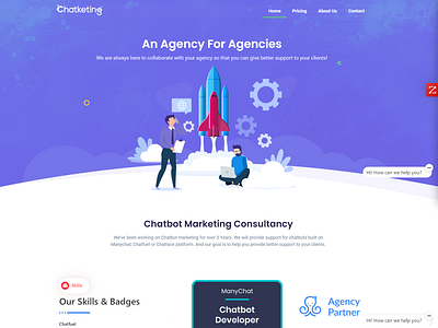 WordPress Website Design For Chatbot Making Agency