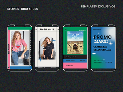 Templates Exclusivos Marginália branding design divertido identity branding instagram templates vector