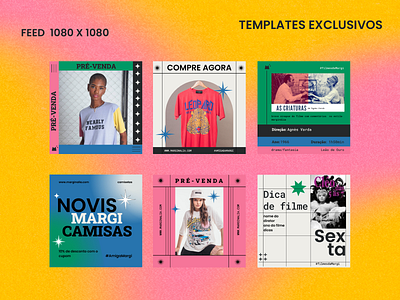 Feed Marginália Templates bold branding design divertido identity branding instagram templates templatesdesign vector