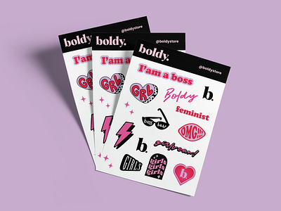 Boldy - Identidade Visual Stickers adesivos aesthetics branding design embalagem identity branding illustration instagram templatesdesign