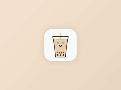 Pearl & Straw app boba icon logo milk pearl tea