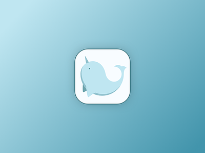 Narley the Narwhal android app blue icon logo narwhal whale