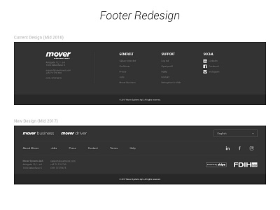 Footer Redesign footer mover redesign website