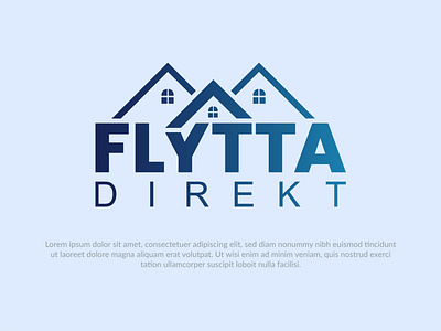 Flytta Direkt | Moving Company adobe illustrator blue gradient branding custom font logo custom logo design flytta gradient logo illustrator logo logo design logo expert minimal logo minimalistic logo modern logo moving company moving logo typography logo word mark logo wordmark logo