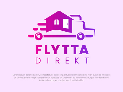 Flytta Direkt | Moving Company adobe illustrator brand logo branding custom font logo custom logo design flytta gradient logo illustration logo logo design logo expert minimal logo minimalistic logo modern logo pink gradient symbolic logo typography logo word mark logo wordmark logo