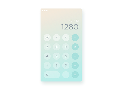 daily ui challenge #004 - calculator