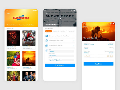 Movie Ticket app app design app ui ux branding bus mobile app financial app movie app movie ticket ticket app ui
