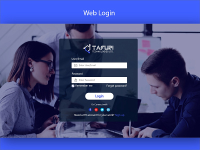 Web Login web login design