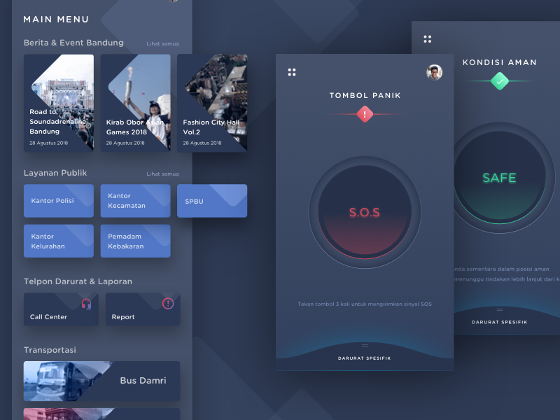 panic button app overview by dhiya nur hidayat on dribbble panic button app overview by dhiya