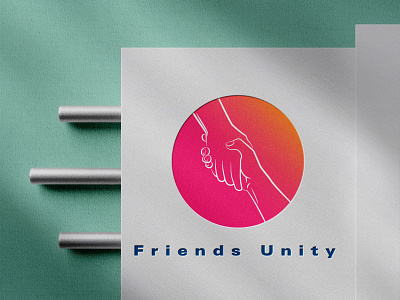 Friendship LOGO design flat graphic design logo minimal vector