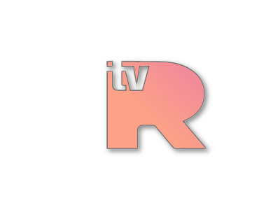 R tv logo design flat graphic design illustration logo minimal tv logo vector