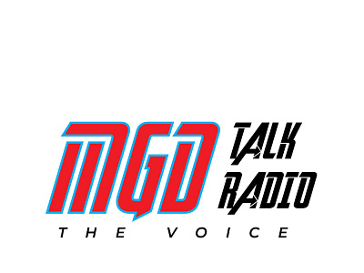 MGD talk RADIO branding design flat graphic design illustration logo minimal radio logo vector