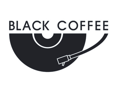 Black Coffee branding disc label logo