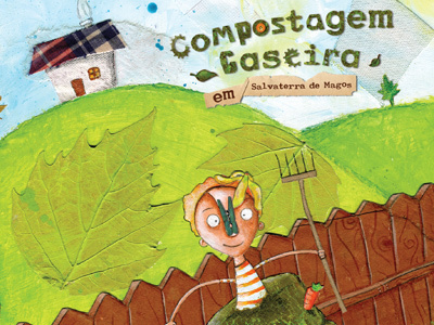Compostagem children composting flyer home illustration jaimegrafick