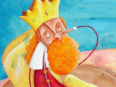 Sad King childrens crying illustration jaimegrafick king sad