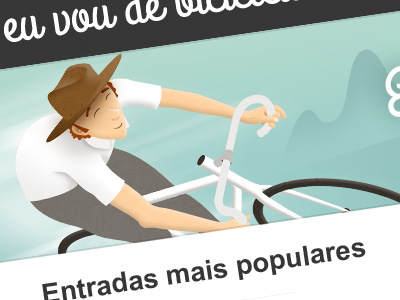 Eu vou de bicicleta bicycle bike cycle illustration