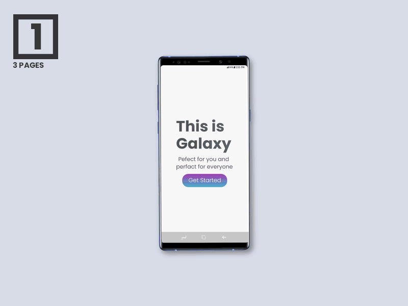 Animated Galaxy Note 9 Mock Ups animated app clean display galaxy mock up mockup mockups modern note note 9 presentation psd realistic ui web