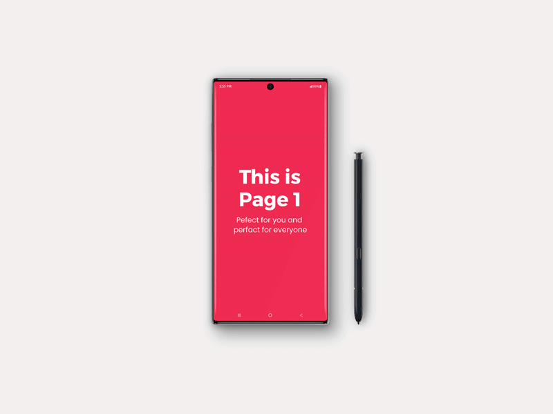 Animated Samsung Galaxy Note 10+ Mockup