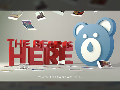 Promo Banner 3d banner cinema 4d instabear polaroids promotional