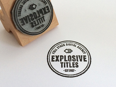 Logo Stamp black branding circle logo round stamp vintage