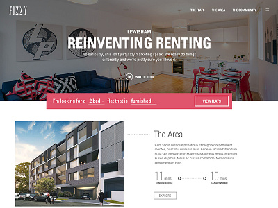 Reinventing Renting home page property real estate rental website