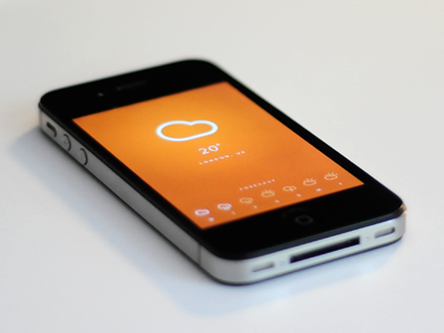 Weather App app climacons iphone orange ui weather