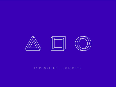 Impossible Objects branding icon impossible logo shapes vector