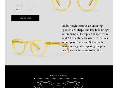 E-commerce Product Landing Page 012 dailyui detail ecommerce glasses landing product shop ui web design