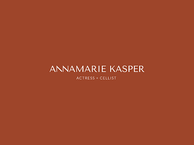 Annamarie Kasper Branding brand branding classic logo logotype minimal orange
